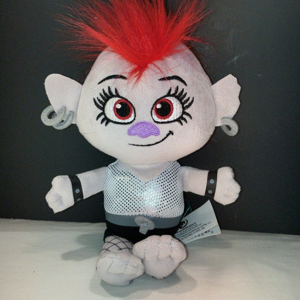 DreamWorks punk rock troll with mohawk plush
